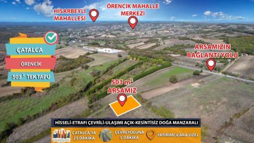 PRM EMLAKTAN ÇATALCA ÖRENCİKTE 503 M² MANZARALI PARSEL