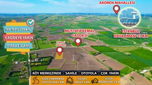 SİLİVRİ FENERKÖYDE  SATILIK TARLA