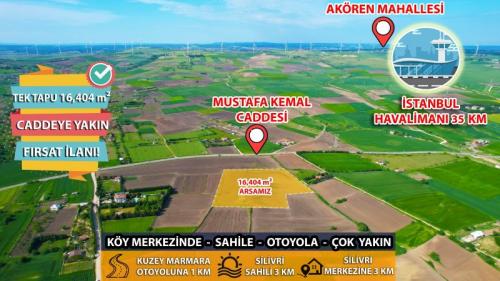 SİLİVRİ FENERKÖYDE SATILIK TARLA